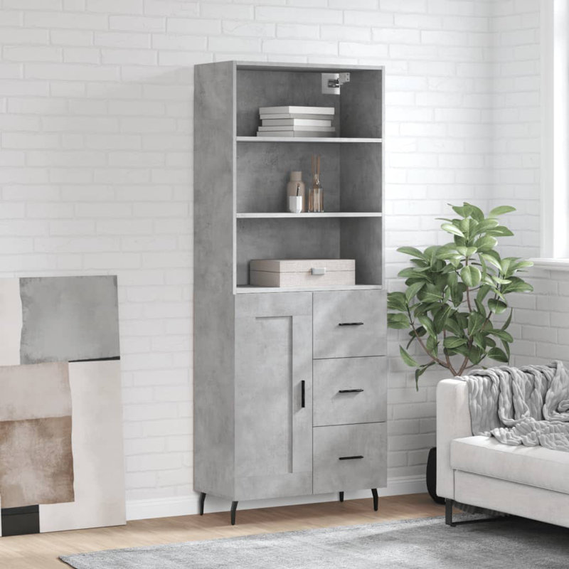 Navion 69.5cm Sideboard, Concrete Grey