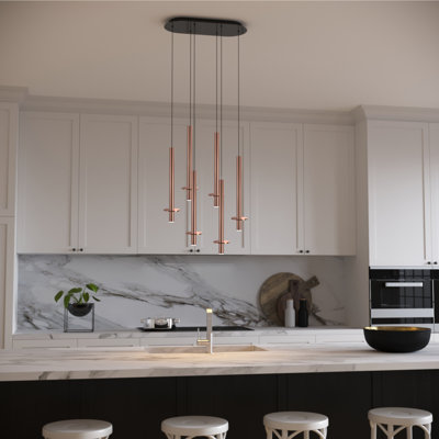 Luminaire suspendu géométrique 6 lumières Zakaryan