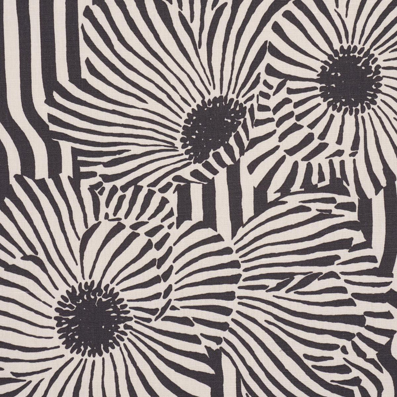 Tissu floral Chaney, Gris