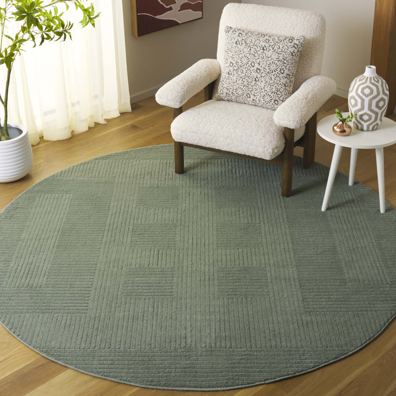 Tapis vert Selena 686, Rond 6 pi 7 po