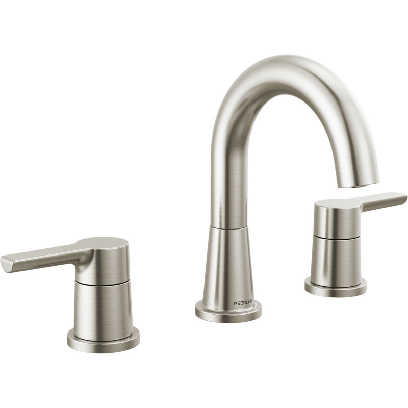 2-handle Bathroom Faucet with Drain Assembly, Brushed Nickel