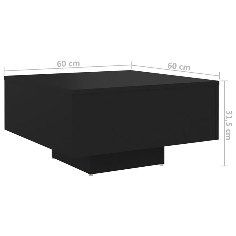 Etana Pedestal Coffee Table, Black