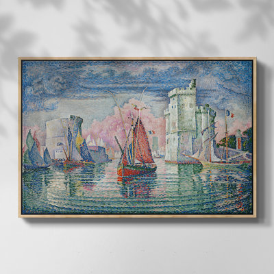 The Jetty at Cassis, Opus 198, 1889-Paul Signac-Framed Gallery Wrapped Canvas