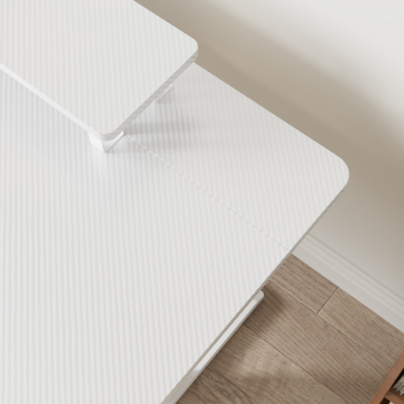 Bureau debout réglable avec stratifié, Blanc, H 49 po x l 63 po x P 31,5 po