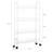 4 Tier Metal Mesh Rolling Cart Wire Basket Shelf Trolley