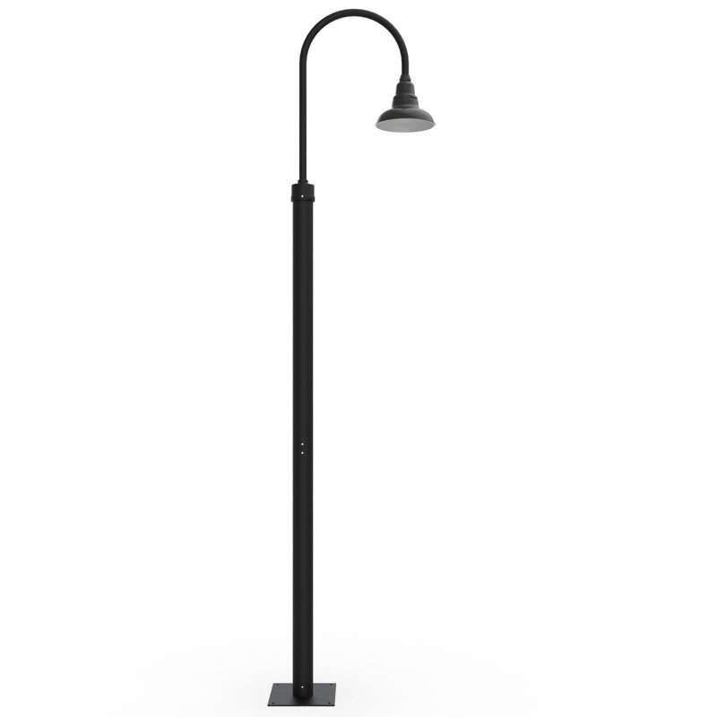 Lampadaire Adesh, H 132 po x l 8 po x P 18,5 po, Noir mat