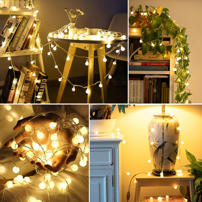 Bethzy Indoor 40 - Bulb 5.9'' Battery Powered Globe String Light