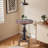 Anguel Pine Round Solid Wood Top Metal Base Dining Table-1969982026