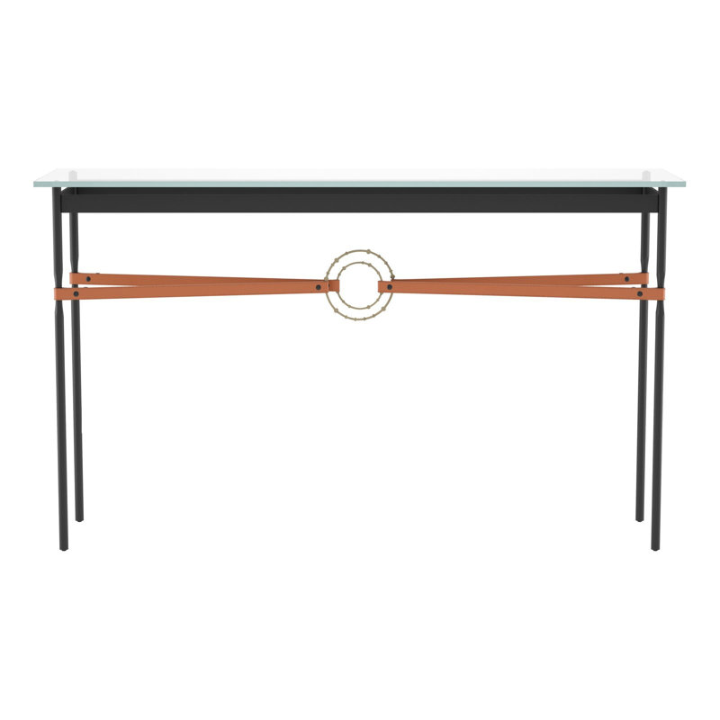 Console Equus, Or doux, Cuir noir, Noir