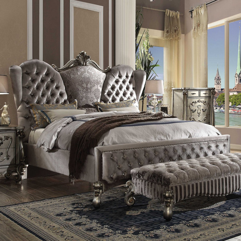 Nekoma Upholstered Standard Bed, Queen, Bone White