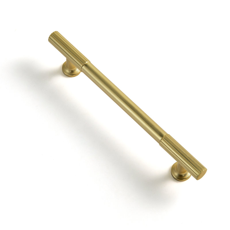 Ensemble de poignées de barre / poignée, Laiton brossé clair, 3.75"