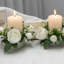 4 pièces de bagues de bougie d'eucalyptus artificiel rose couronne de mariage et table de douche de mariage-1827540570