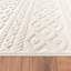 Tapis moderne à motif boho tressé crème-947729347