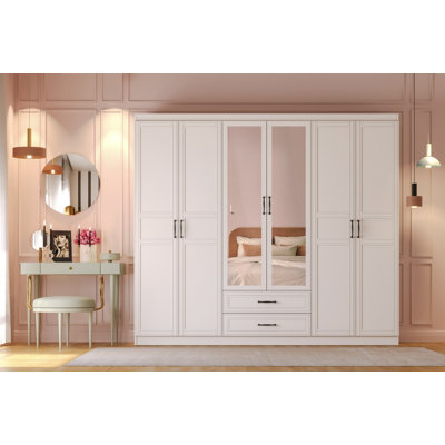 Berend 6 Door Manufactured Wood Wardrobe