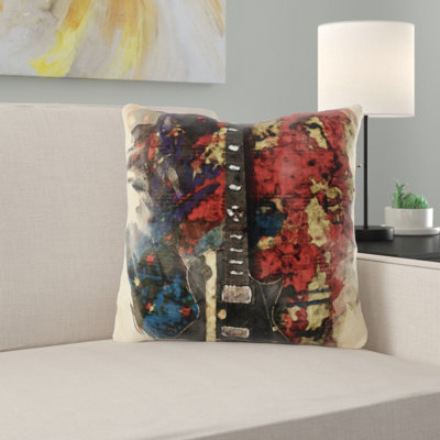 Maillet Guitar Throw Pillow