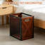 Iron And Wood Combination Waste Basket