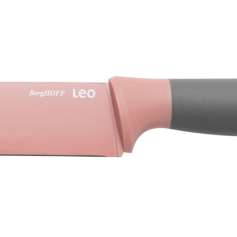 Couteau à découper en acier inoxydable 7,5 po avec étui BergHOFF Leo, rose