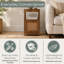 Table de bout avec armoire de rangement et tablette Darek Weave-132254232