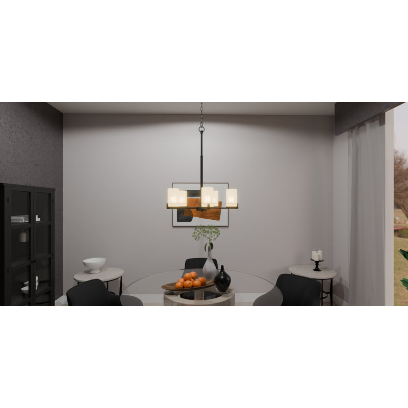 Fosco 5 - Light Dimmable Classic / Traditional Chandelier, Matte Black