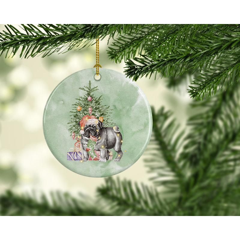 Ornement suspendu Christmas Pug