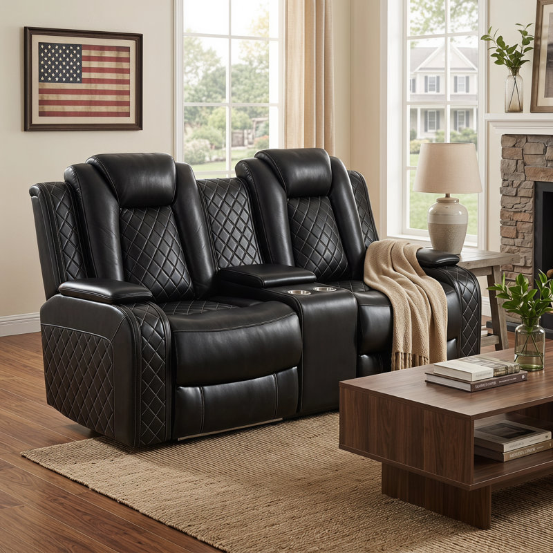 73.5'' Faux Leather Loveseat