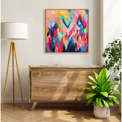 EV Brushstroke 100 by Jessi Raulet of Ettavee Framed Canvas Wall Art Print