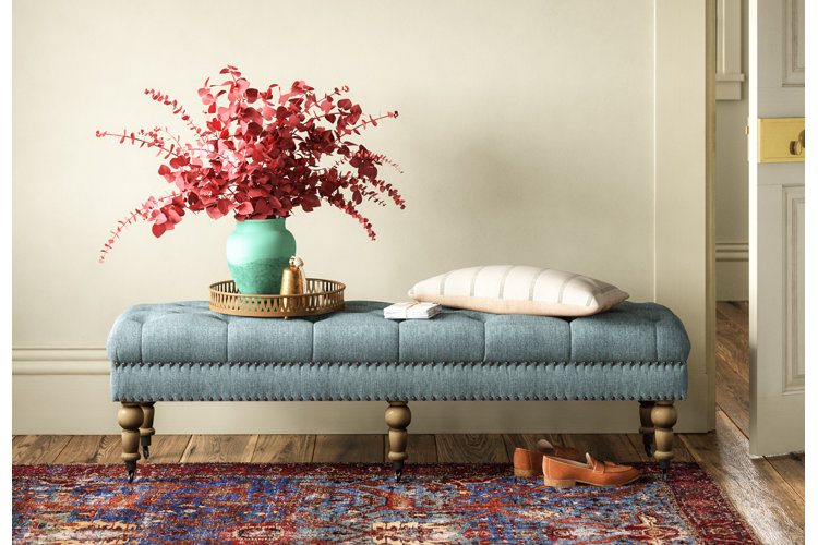 patterned rug in hallway