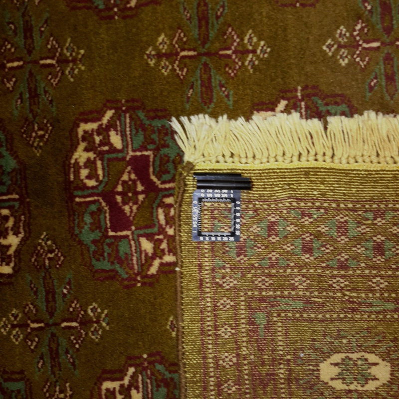 Canvello Hand Made Traditional All Over Pakistan Bokhara Rug - 4'0'' X 6'0''