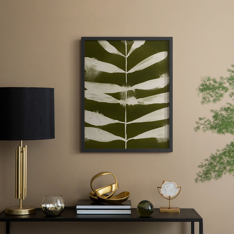 «Organic Bloom VI», reproduction encadrée - bois massif, Noir, noir, noir, noir, H 15 po x l 12 po