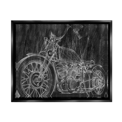 " Motorcycle Sketch " by Ethan Harper Painting Print