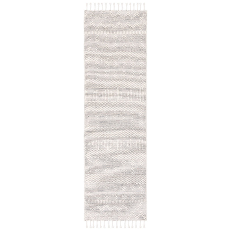Tapis Natura 309 blanc / gris Nat309A, Tapis de couloir 2 pi 3 po x 8 pi