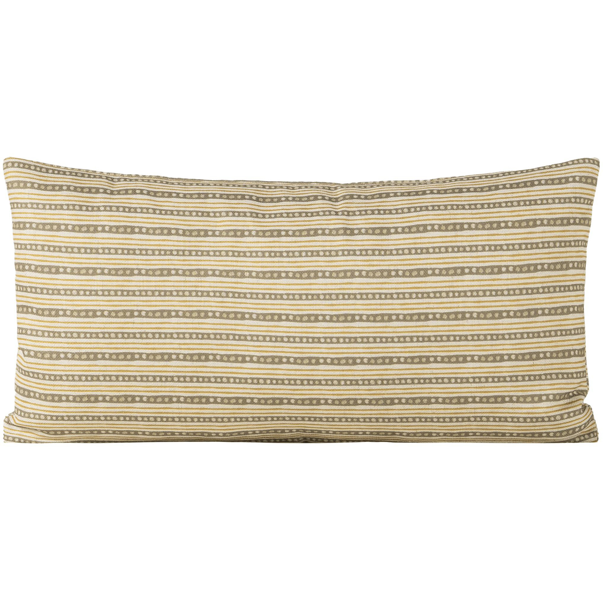 Hansah Pillow, Herb Striped, Feather, Rectangle 12"H x 21"W