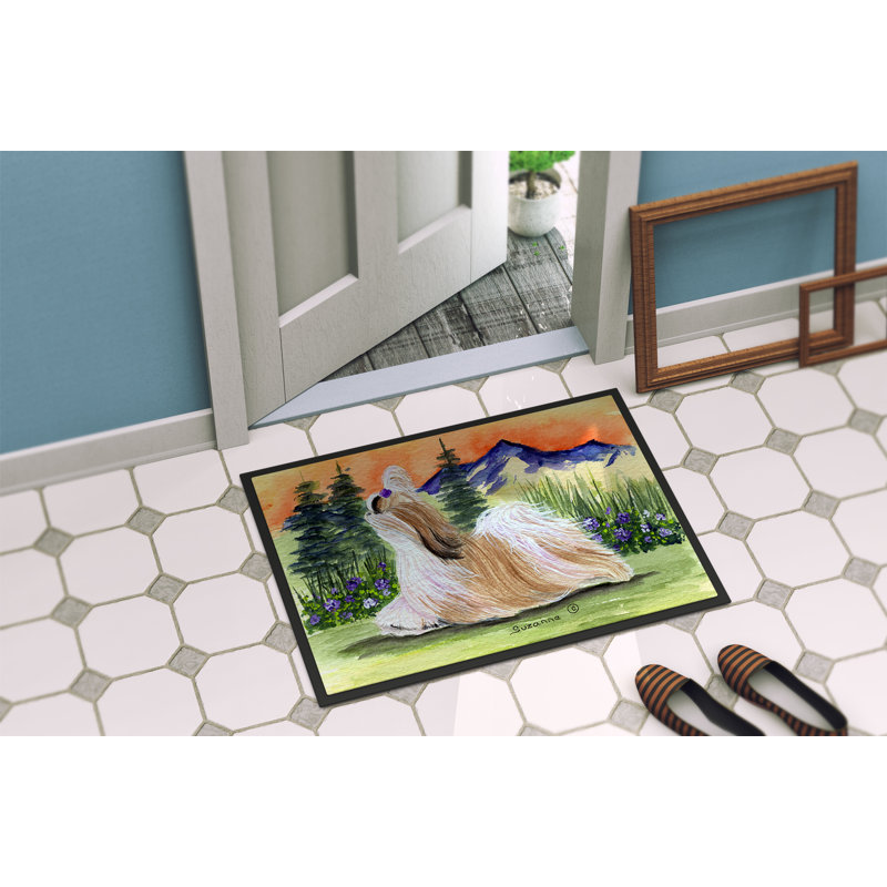 Tapis de porte intérieur antidérapant antidérapante shih tzu, Rectangle 2 pi x 3 pi