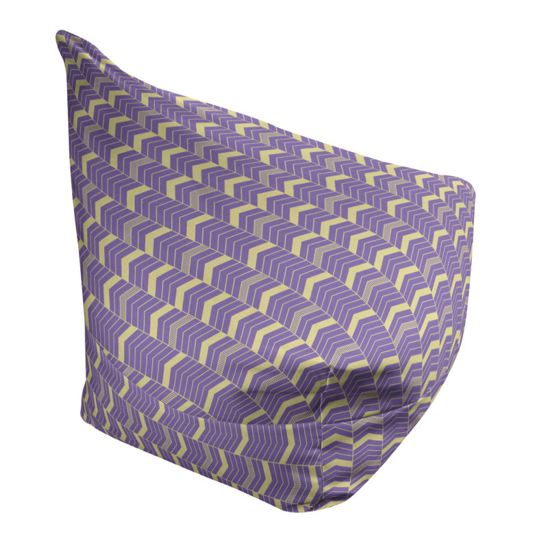 Fauteuil à billes standard &, H 38 po x L 42 po x P 29 po, Mauve / jaune, Pas de bourre