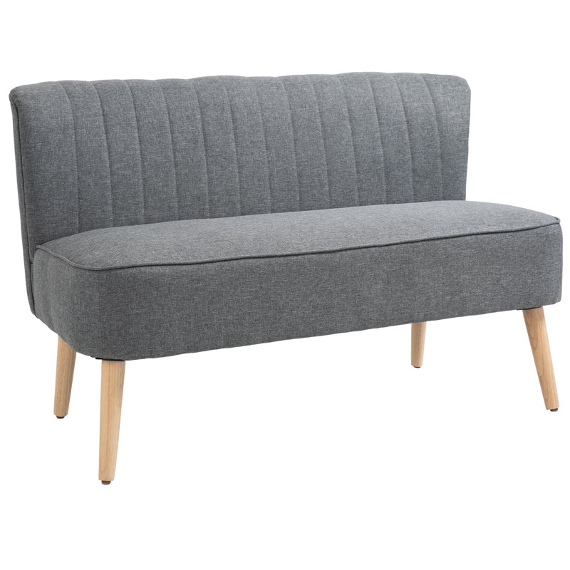 Maxen 2 Seater Loveseat, Polyester, Grey