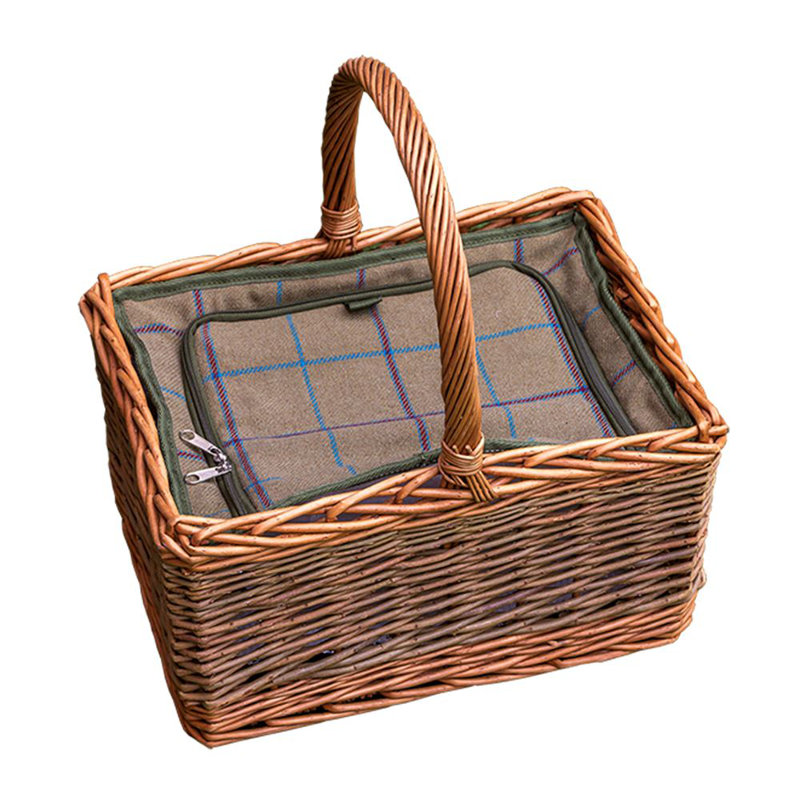 Butchers Wicker Picnic Basket with Fitted Cooler
