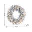 24"D Pre-Lit Snow Flocked Greenery Pine Christmas Wreath With Lights And Timer