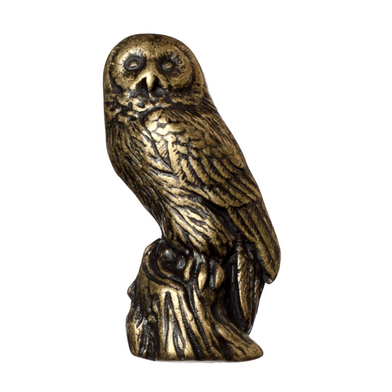 Poignée fantaisie 2 1/4" hibou, Laiton