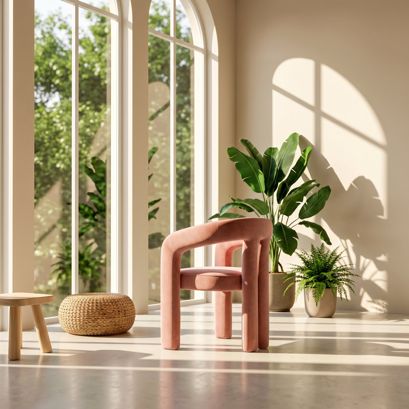 Ensemble de 2 chaises de salle à manger rembourrées en velours l 25,2 po x P 19,88 po x H 27,95 po COOLMORE