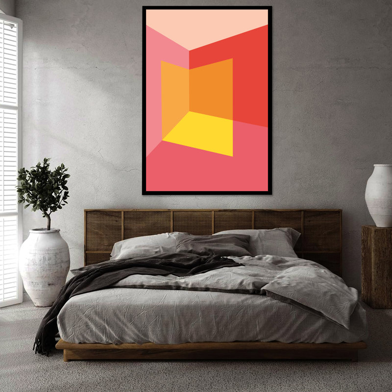 «Good Light Art» par Holly McWortser | Impression graphique abstraite | Art mural moderne encadré, H 32 po x l 48 po, Noir