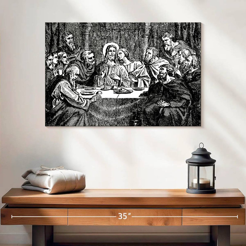 Adella Black Jesus Last Supper, 16" H x 24" W