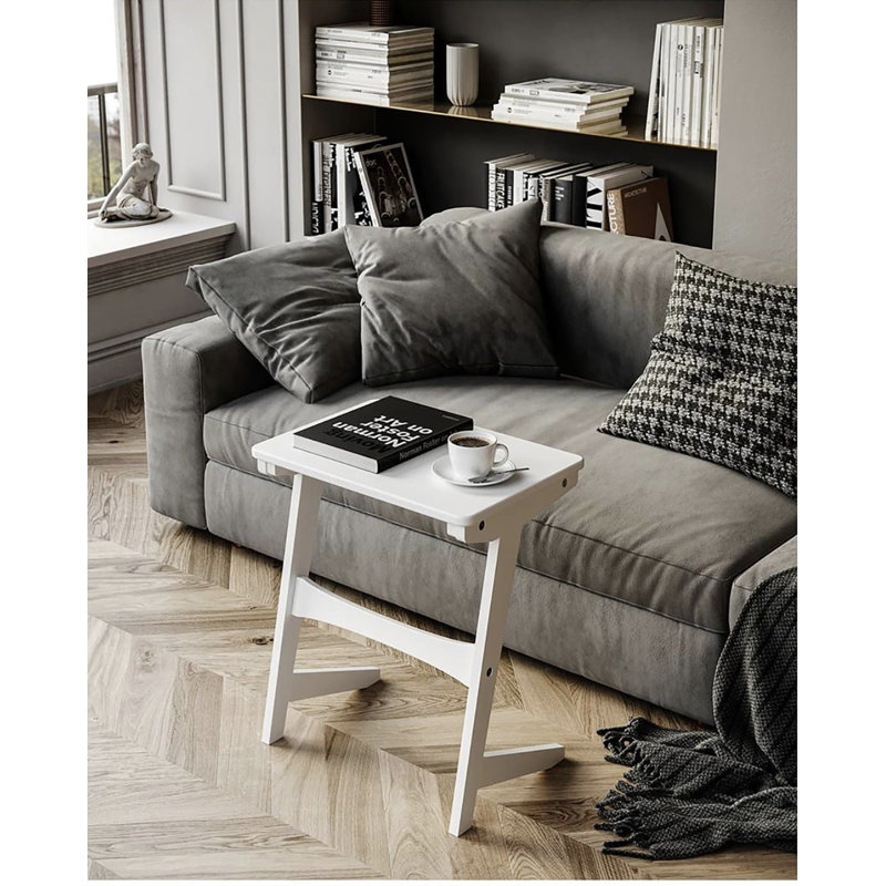 Abrien Solid Wood End Table, Walnut