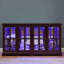 Magnifique armoire en verre cerise antique avec tablettes réglables et lampes de sol à DEL pour un cachet élégant