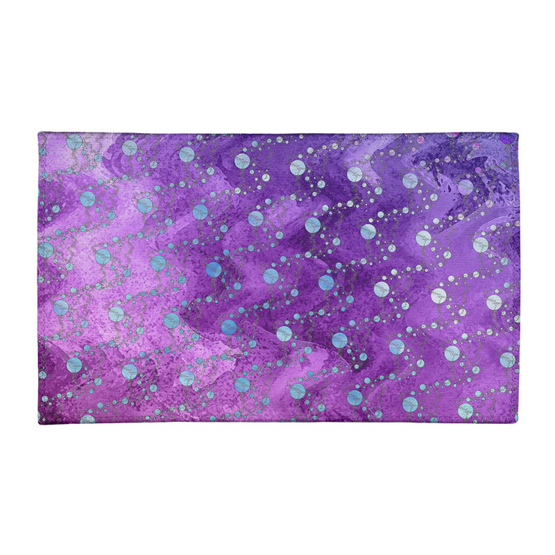 Chenille Polka Dots Indoor Rug, Rectangle 9' x 12'