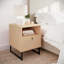 Table d'appoint Mid-Century moderne avec tiroir de rangement et tablette-535439052