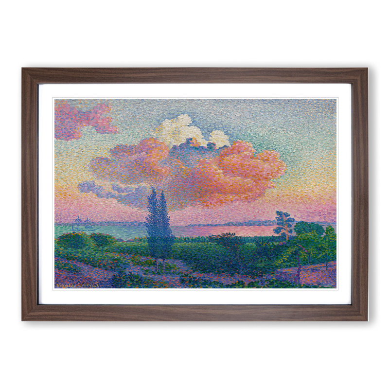 The Rose Cloud by Henri-Edmond Cross - Framed Print, Walnut Framed, 36cm H x 48cm W x 2cm D