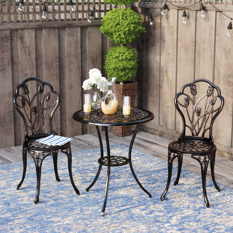 Wilkins Round 2 - Person Outdoor Dining Set, Copper