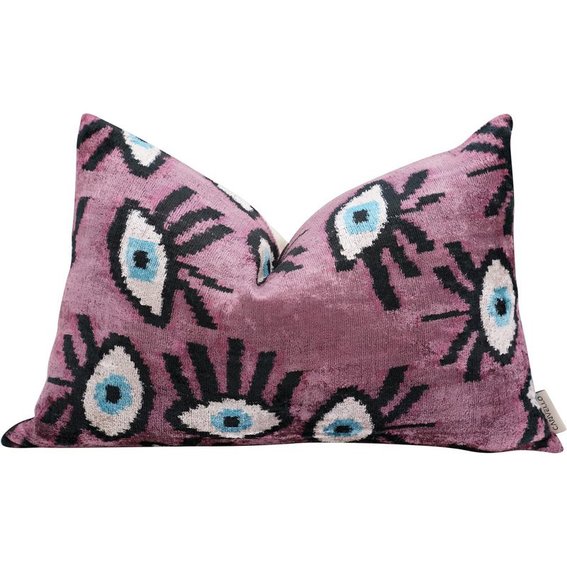 Velvet Rectangular Pillow Cover & Insert, Purple/Pink