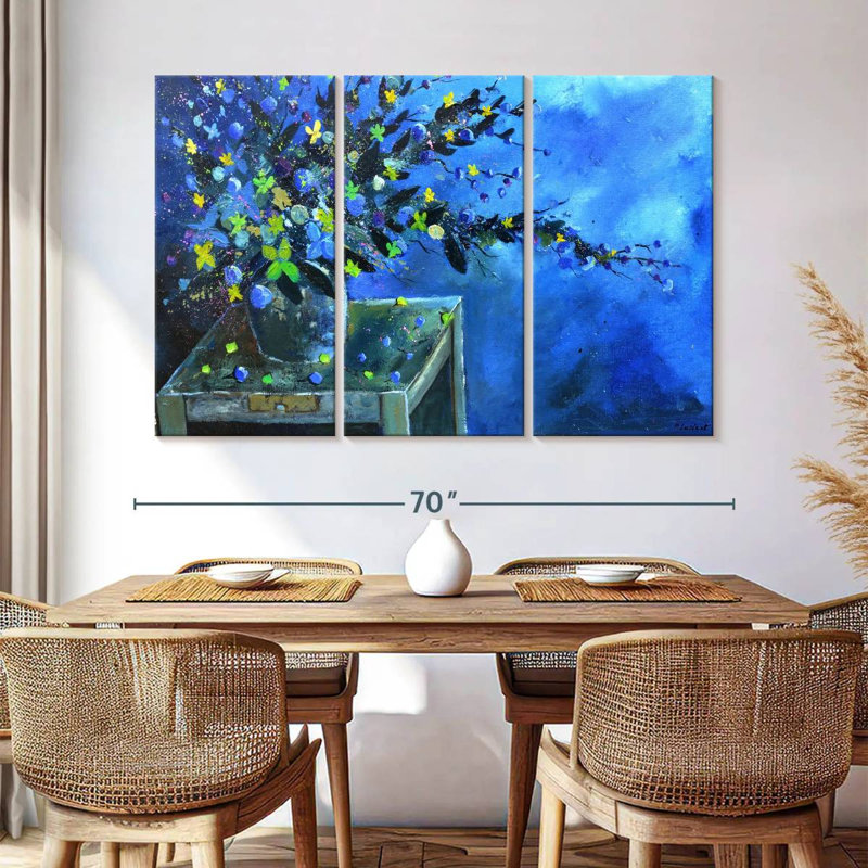 Nature morte bleue Harnek III, H 42 po x l 65 po