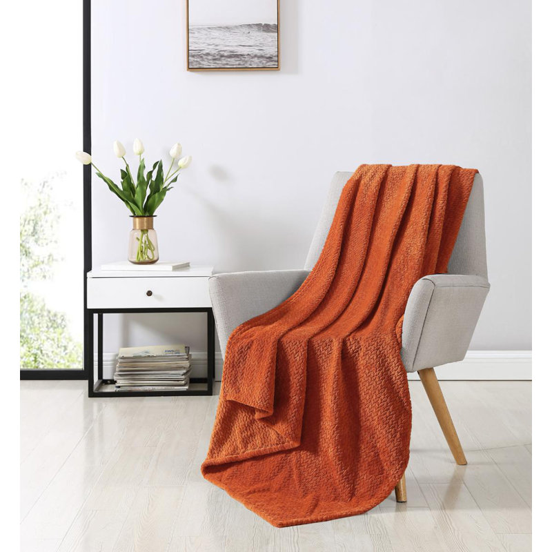 Jeté polaire Basic Comfort, Épice citrouille, L 70 po x l 50 po
